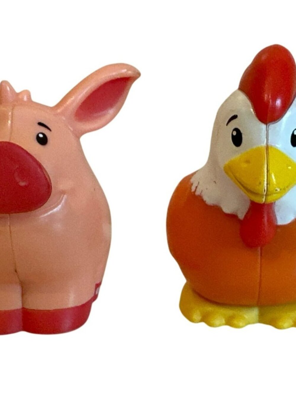 Fisher-Price Little People Lot of 2 Farm Animals Pig Chicken Toys Pretend